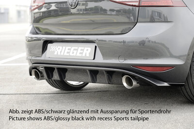 Rieger diffuser glossy black VW golf 7 gti