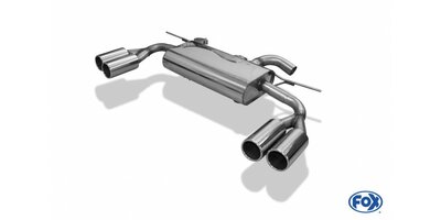 Fox uitlaat VW Tiguan 2 benzine - 4motion einddemper uitgang rechts/links - 2x90 Typ 12 rechts/links