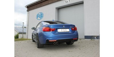 BMW F32 - 420d Coupe M-pakket einddemper dwars uitgang rechts/links passend an Rieger Rieger diffuser 435i/440i look - 2x80  16 rechts/links