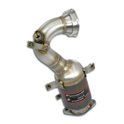 Supersprint Turbo downpipe kit +  Metallic catalytic converter 200 CPSI  GRANDE PUNTO EVO ABARTH 1.4T MultiAir SuperSport (180 Hp) 2012 -&gt;