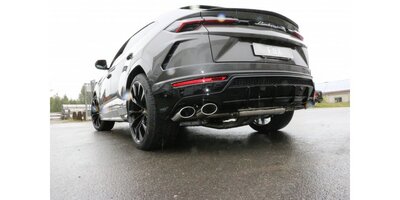 Lamborghini Urus einddemper dwars uitgang rechts/links met 2 uitlaatkleppen  - 2x115x85 Typ 38 rechts/links