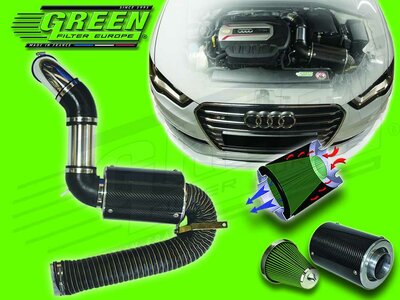 Green Carbon Airbox AUDI A3 + Cabrio (8VA/8VS/8V7) 2.0L TFSI Bouwjaar vanaf 05/16-