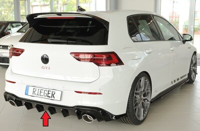 Rieger Diffuser Glanzend zwart VW Golf 8 GTi Clubsport