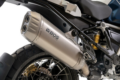 BOS Titanium Edition + Titanium verbindingsbuis Desert Fox Slip-on BMW R 1250 GS / Adventure Bj. 2020-2023 Euro5