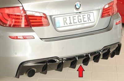 Rieger Tuning diffuser BMW 5-Serie F10/11 Alleen voor originele M-Sportpakket achterskirt