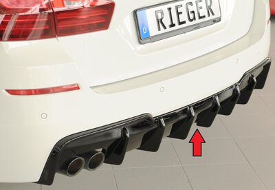 Rieger Tuning diffuser BMW 5-Serie F10/11 Alleen voor originele M-Sportpakket achterskirt