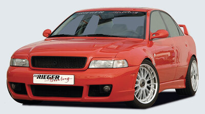 Rieger Tuning voorbumper RS-Four-Look Audi A4 [B5] met grote uitsparing voor wasinstallatie (9,5x7mm)