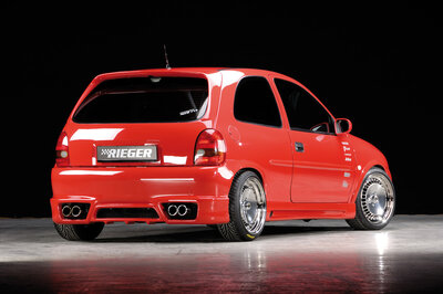 Rieger Tuning uitlaatdemper, rechts, links, verschoven Opel Corsa B