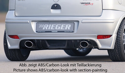 Rieger Tuning achterbumper verlenging Opel Corsa C voor facelift