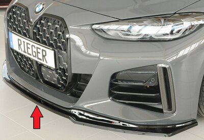 Rieger Tuning voorsplitter BMW i4 M/ 4-Serie G26 voor originele M-Sport-pakket voorbumper