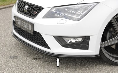 Rieger Tuning voorsplitter Seat Leon FR 5F / Leon Cupra 5F voor originele FR-/ Cupra-voorbumper