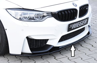 Rieger Tuning voorsplitter voor voorbumper BMW M3 / M4 F80/82 zonder BMW Performance voorstuk