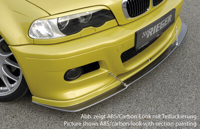 Rieger Tuning voorspoiler lip BMW M3 E46 (niet voor M3 CSL)