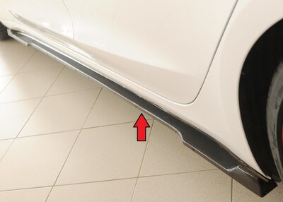 Rieger Tuning sideskirt aanzetstuk Tesla Model 3 voor originele sideskirt