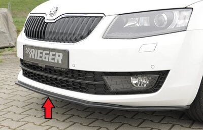 Rieger Tuning voorsplitter Skoda Octavia 5E voor originele voorbumper