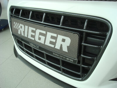 Rieger Tuning grille Carbon-Look VW Scirocco 3 voor voorbumper 14102 / 14103