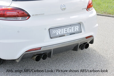 Rieger Tuning diffuser VW Scirocco 3 alleen voor &quot;R-Line&quot; achterskirt