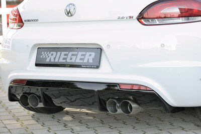 Rieger Tuning diffuser VW Scirocco 3 alleen voor &quot;R-Line&quot; achterskirt