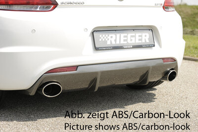 Rieger Tuning diffuser VW Scirocco 3 alleen voor &quot;R-Line&quot; achterskirt