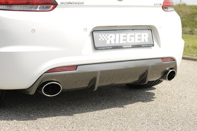 Rieger Tuning diffuser VW Scirocco 3 alleen voor &quot;R-Line&quot; achterskirt