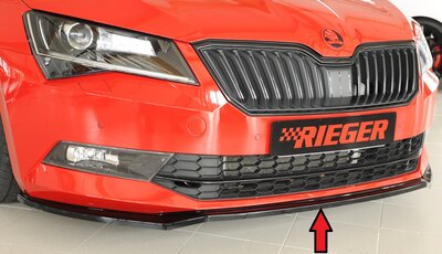 Rieger Tuning voorsplitter Skoda Superb III 3T/3V voor originele voorbumper