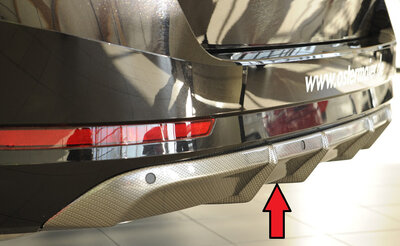 Rieger Tuning diffuser Skoda Superb III 3T/3V zonder uitsparing voor uitlaatbescherming