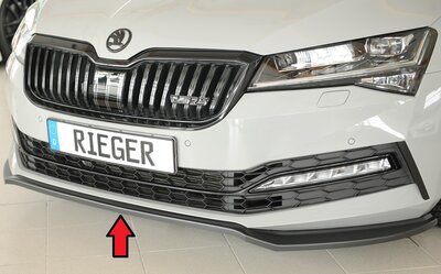 Rieger Tuning voorsplitter Skoda Superb III 3T/3V voor originele sportline-voorbumper