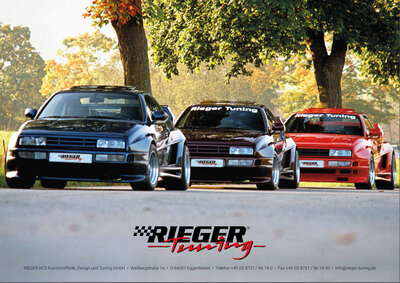 Rieger Tuning Poster VW Corrado breed carrosserie Overig Folder