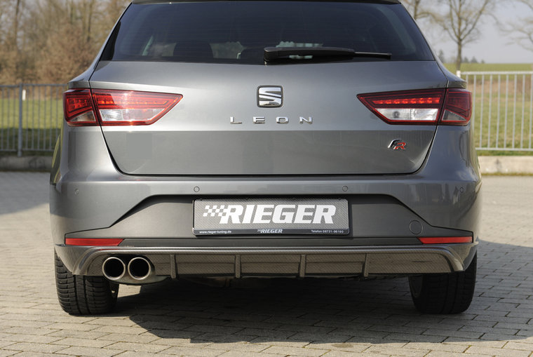 Rieger rear skirt insert Carbon look