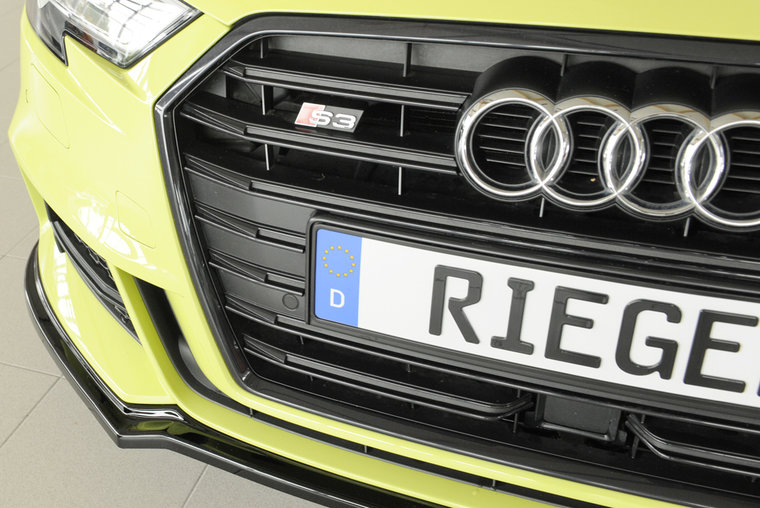 Rieger splitter glossy black Audi A3 8V Sportback Facelift