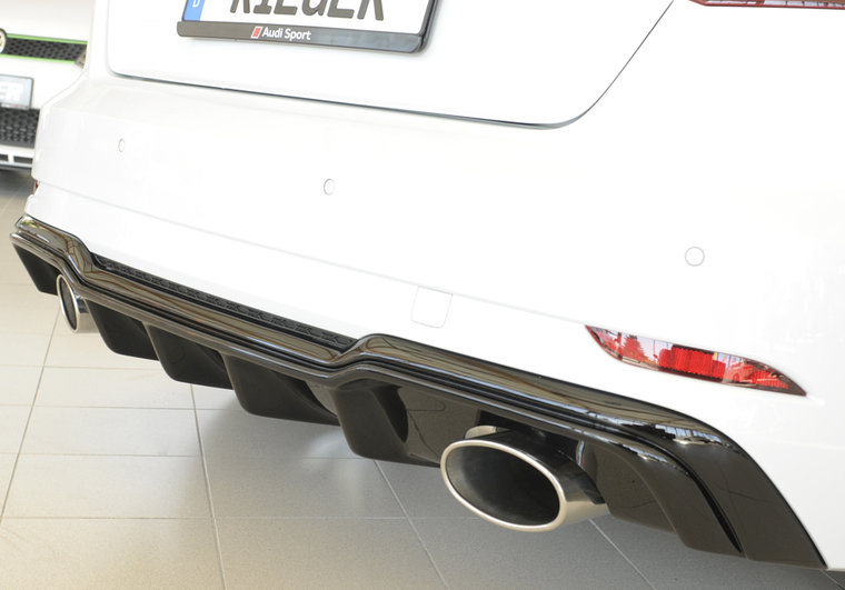 Rieger rear skirt insert Glossy Black Audi A3 8V Sportback Facelift