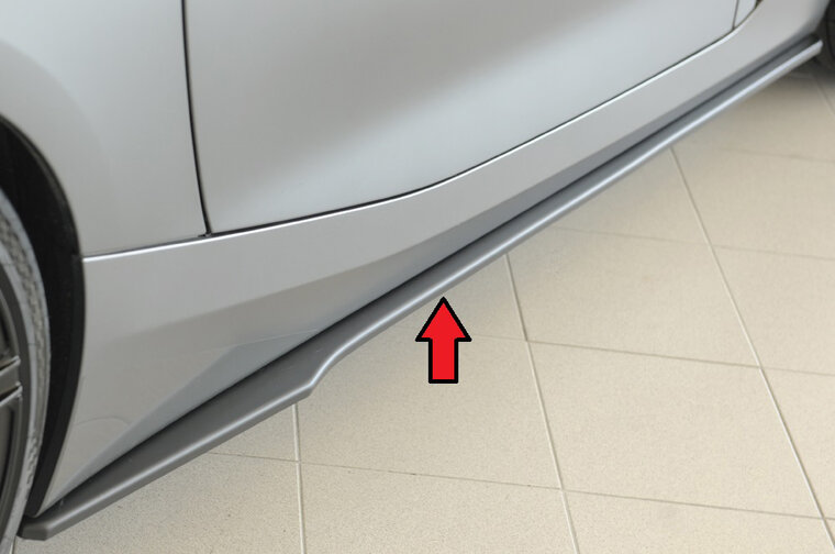 Rieger side skirt aanzetstuk Matt zwart rechts BMW Z4 G29 Roadster