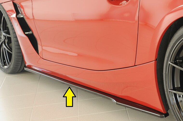 Rieger side skirt aanzetstuk Glanzend zwart links BMW Z4 G29 Roadster