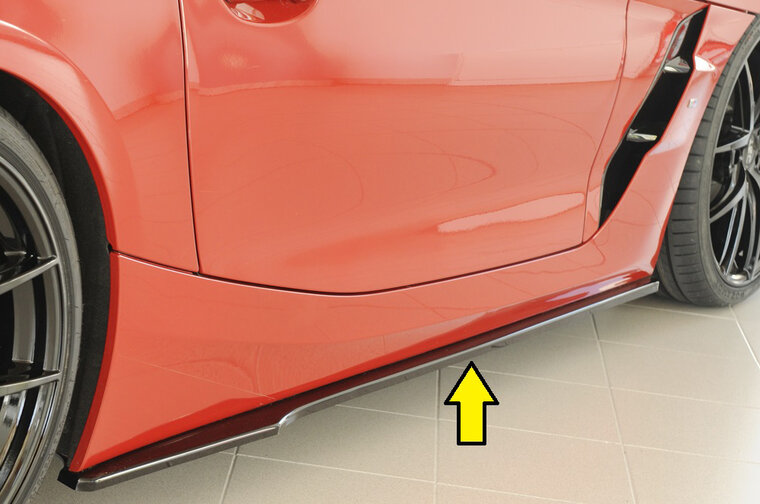 Rieger side skirt aanzetstuk Glanzend zwart rechts BMW Z4 G29 Roadster