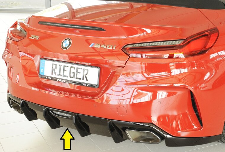 Rieger Diffuser Glanzend zwart BMW Z4 G29 Roadster