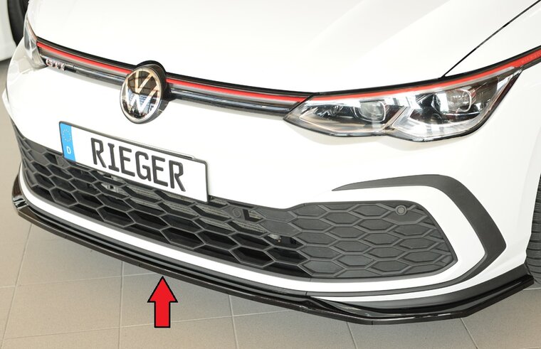 Rieger Spoilerzwaard Glanzend zwart Golf 8 GTi/GTD