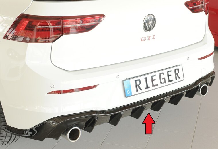 Rieger Diffuser Glanzend zwart Golf 8 GTi