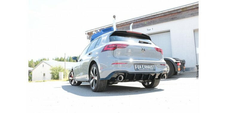 Fox uitlaat VW Golf 8 GTE met diffuser zwart einddemper rechts/links - 1x100 Typ 25