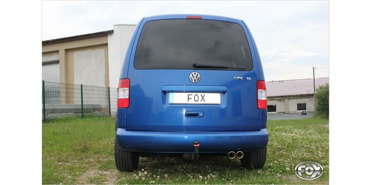 Fox uitlaat VW Caddy 3 einddemper eenzijdig - 2x80 Typ 17