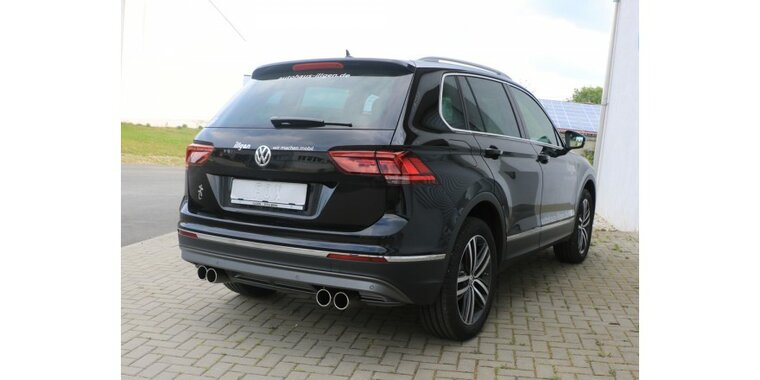 Fox uitlaat VW Tiguan 2 benzine - 4motion einddemper uitgang rechts/links - 2x90 Typ 12 rechts/links