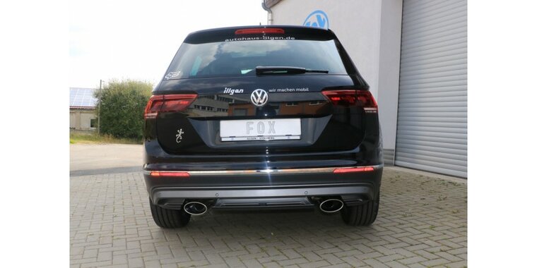 Fox uitlaat VW Tiguan 2 benzine - 4motion einddemper uitgang rechts/links - 160x90 Typ 38 rechts/links