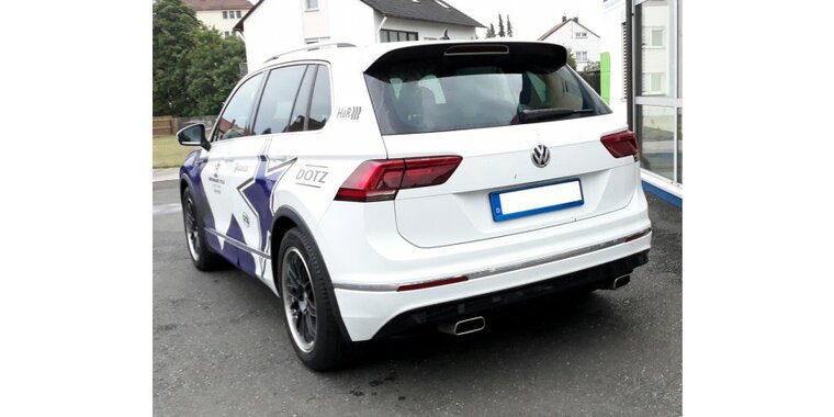 Fox uitlaat VW Tiguan 2 benzine - 4motion einddemper uitgang rechts/links - 145x65 Typ 59 rechts/links