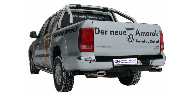 Fox uitlaat VW Amarok 4x4 einddemper uitgang rechts/links - 160x80 Typ 53 rechts/links