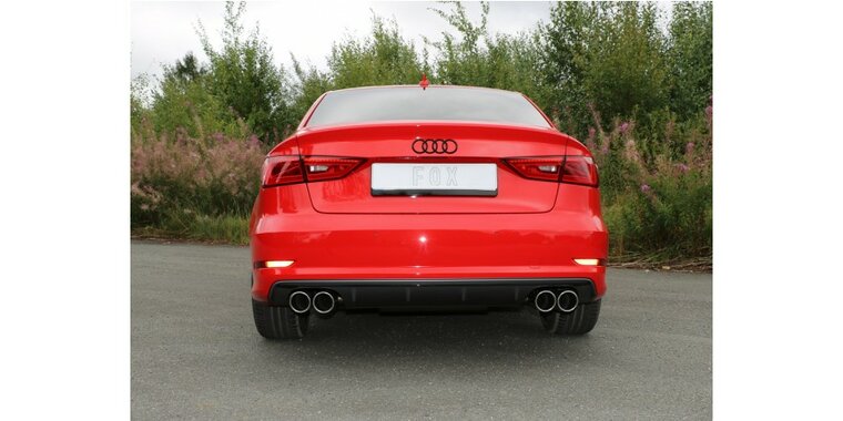 Audi A3 - 8V Limousine &quot;met S-Line of S3 bumper&quot; einddemper dwars uitgang rechts/links - 2x80  16 rechts/links