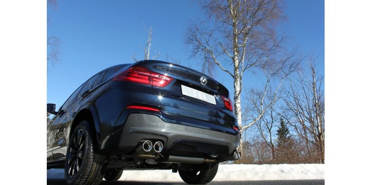 BMW X4 F26 - 35i 35d einddemper dwars uitgang rechts/links - 2x90  17 rechts/links