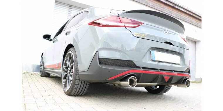 Hyundai i30N Performance Fastback einddemper dwars uitgang rechts/links met uitlaatklep  - 1x114 Typ 12 rechts/links