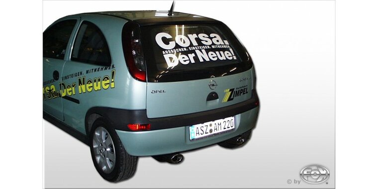 Opel Corsa C einddemper uitgang rechts/links - 115x85 Typ 33 rechts/links