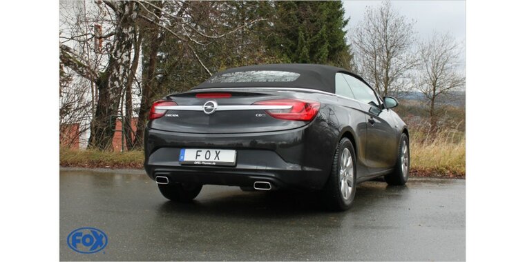 Opel Cascada einddemper dwars uitgang rechts/links - 145x65 Typ 59 rechts/links