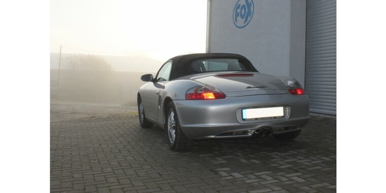 Porsche Boxster Typ 986 einddemper uitgang in het midden - 2x80 Typ 25