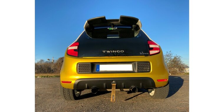 Renault Twingo 3 - BCM einddemper dwars uitgang rechts/links inclusief flexibel - 1x80 Typ 14 rechts/links